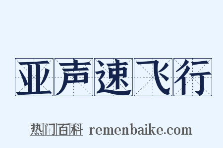 亚声速飞行是什么意思的图片